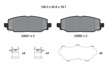 KLOCKI HAMULCOWE TYŁ JEEP WRANGLER JL JLU JT 