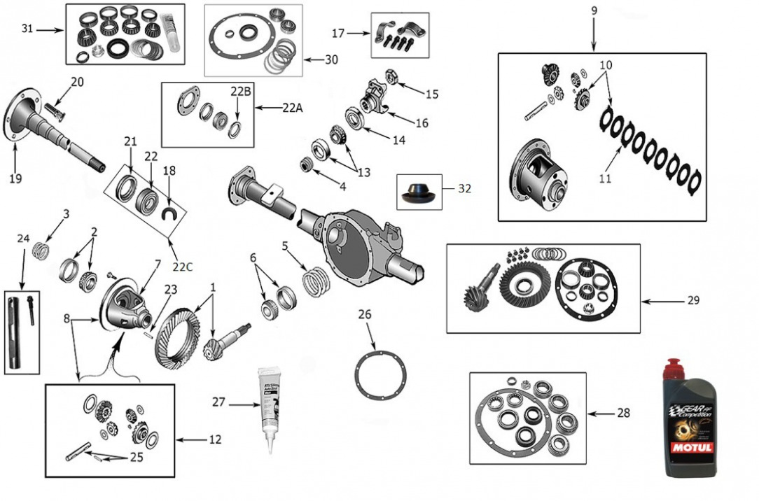 MOST TYŁ MODEL DANA 35 D35 JEEP WRANGLER YJ 87/95 Raffi.pl