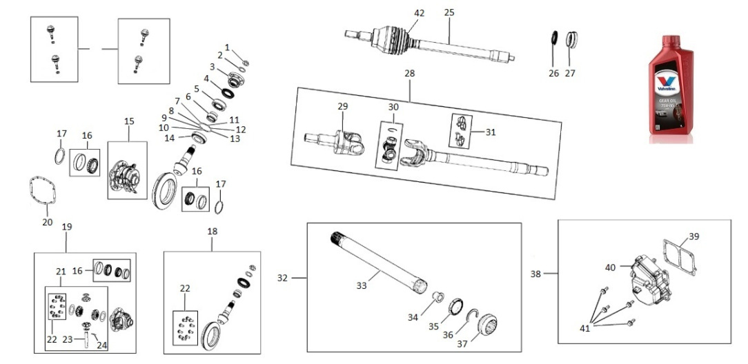 MOST PRZÓD - MODEL DANA 44 210MM